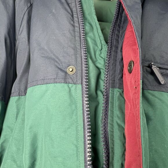 VINTAGE Eddie Bauer Jacket Mens green Goose Down Puffer Insulated Hooded sz M. - Picture 6 of 11